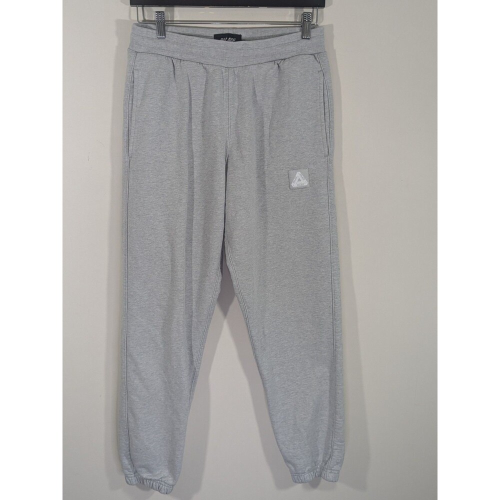 Palace Gray Square Patch Joggers Sweatpants Streetwear Skateboard Style Size M